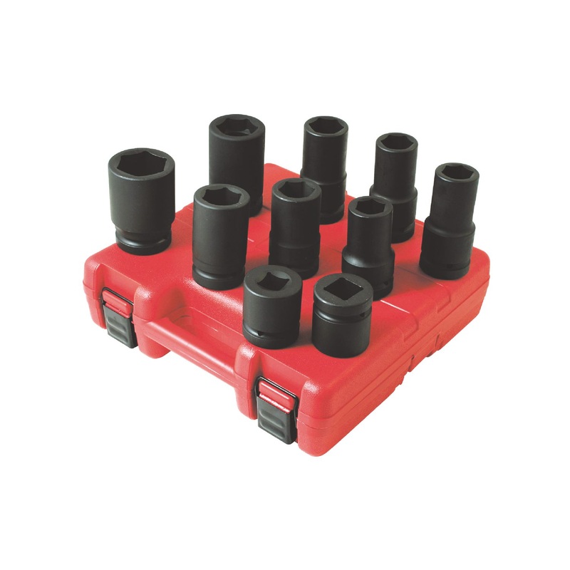 1" DRIVE 10 PIECE WHEEL IMPACT SOCKET SET