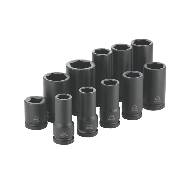 3/4" DRIVE 11 PIECE SAE ADV WHEEL SERVICE SOCKET SET