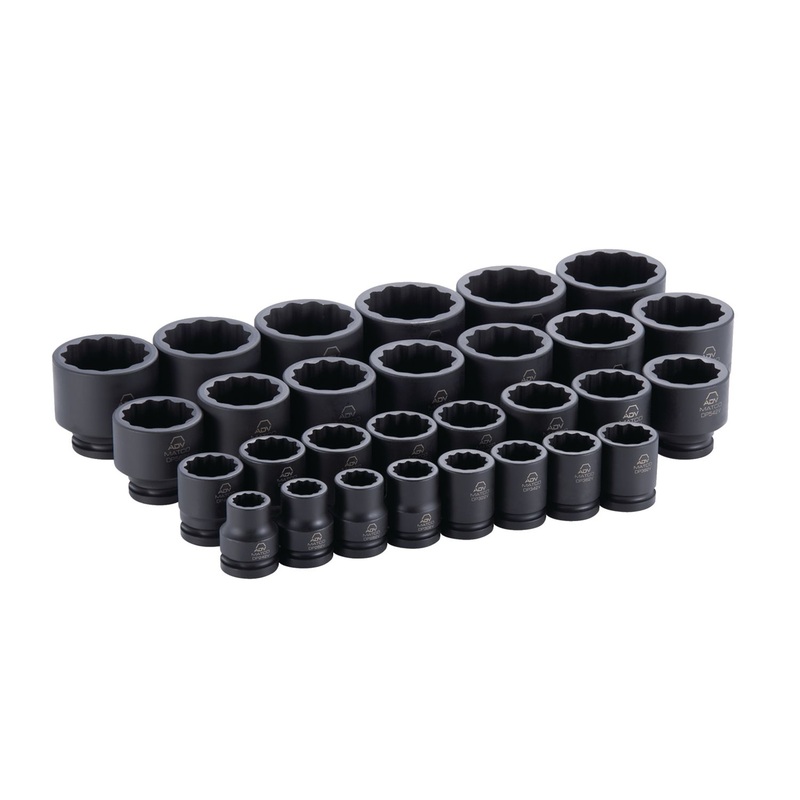 3/4" DRIVE 29 PIECE SAE 12 POINT ADV IMPACT SOCKET SET