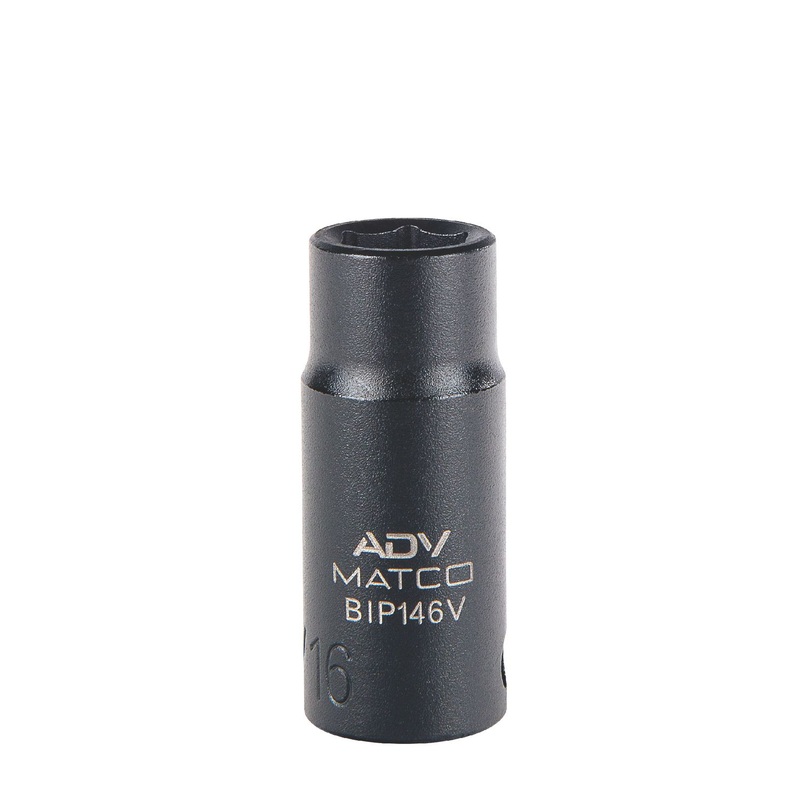 3/8" DRIVE 7/16" SAE 6 POINT MID-LENGTH IMPACT SOCKET