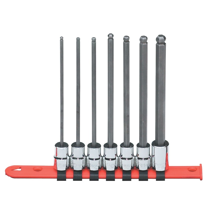 7 PIECE 3/8" DRIVE SAE LONG BALL HEX DRIVER SET