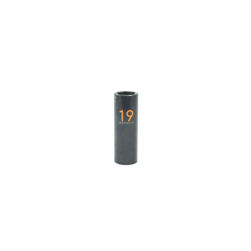 1/2" DRIVE 19MM METRIC 6 POINT DEEP IMPACT SOCKET - ORANGE