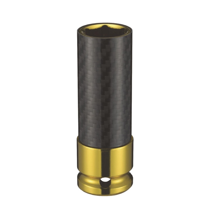 1/2" DRIVE 19MM METRIC 6 POINT THIN WALL SOCKET - GOLD