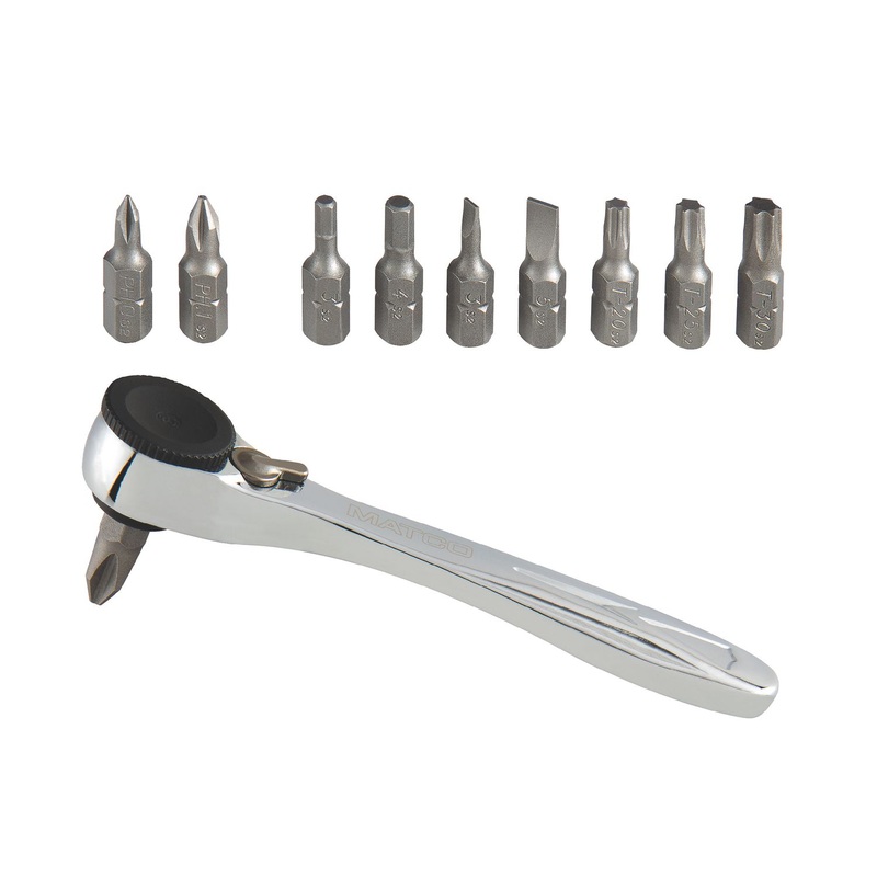 11 PIECE MINI RATCHET AND BIT SET