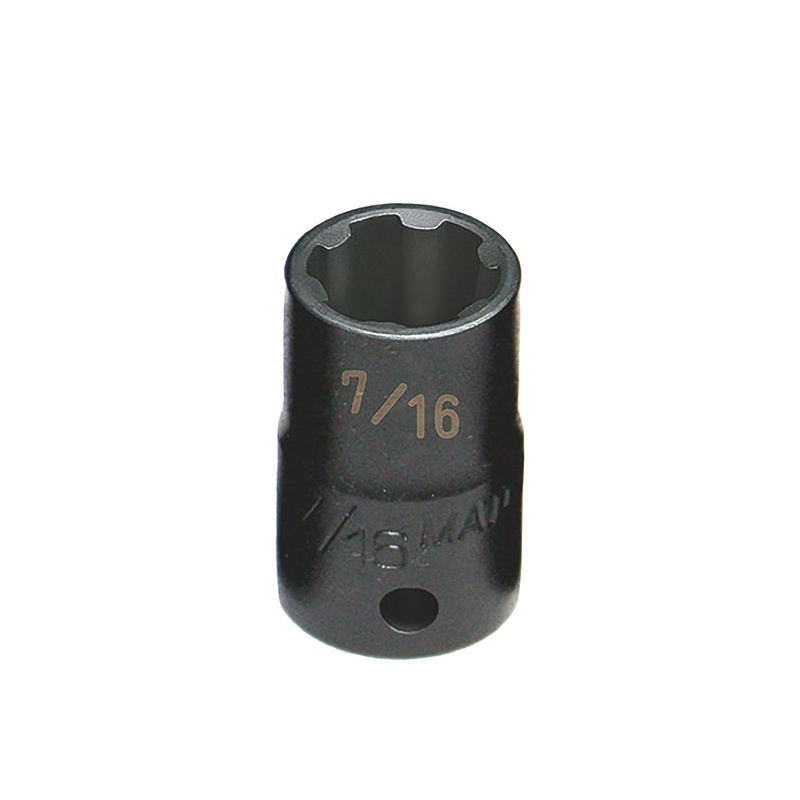 3/8" DRIVE 7/16" SAE 6 POINT PRO NON-SLIP IMPACT SOCKET