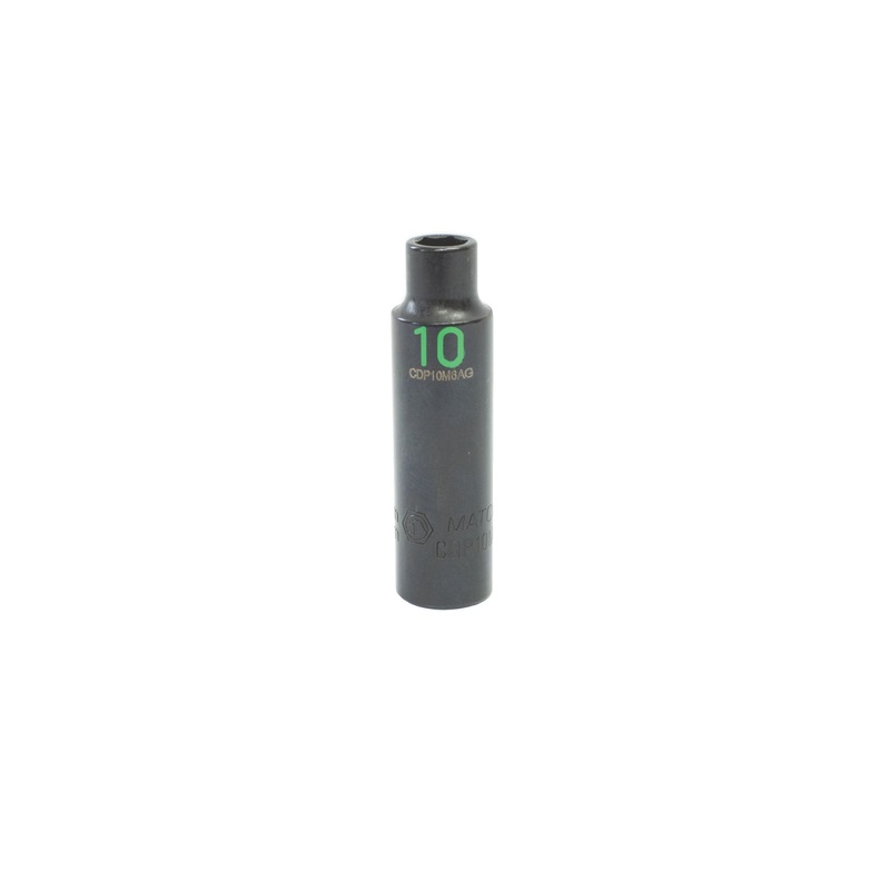 1/2" DRIVE 10MM METRIC 6 POINT DEEP IMPACT SOCKET - GREEN