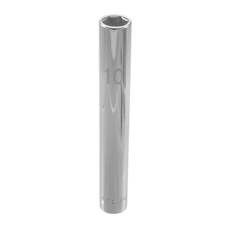 1/4" DRIVE 10MM METRIC 6 POINT EXTRA DEEP CHROME SOCKET