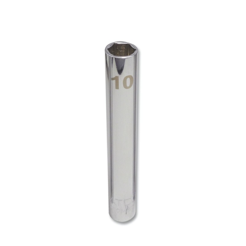 1/4" DRIVE 10MM METRIC CHROME DEEP SOCKET