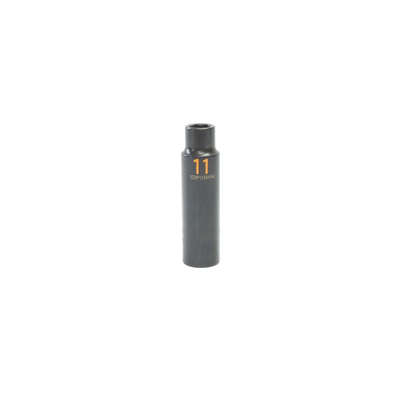1/2" DRIVE 11MM METRIC 6 POINT DEEP IMPACT SOCKET - ORANGE
