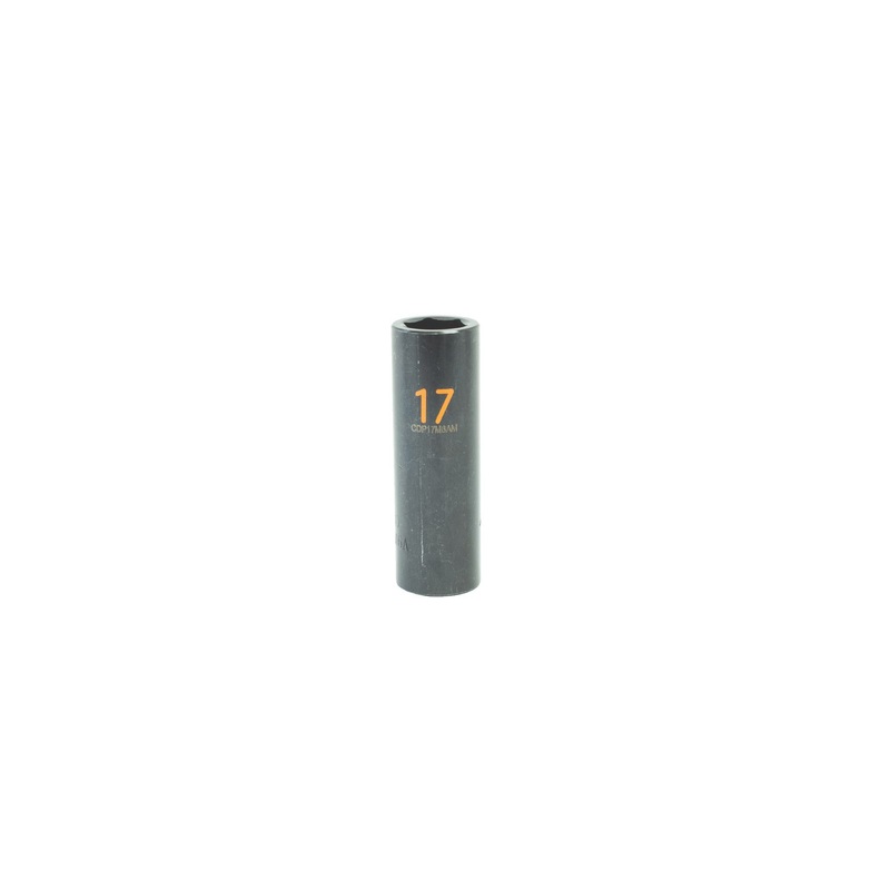 1/2" DRIVE 17MM METRIC 6 POINT DEEP IMPACT SOCKET - ORANGE