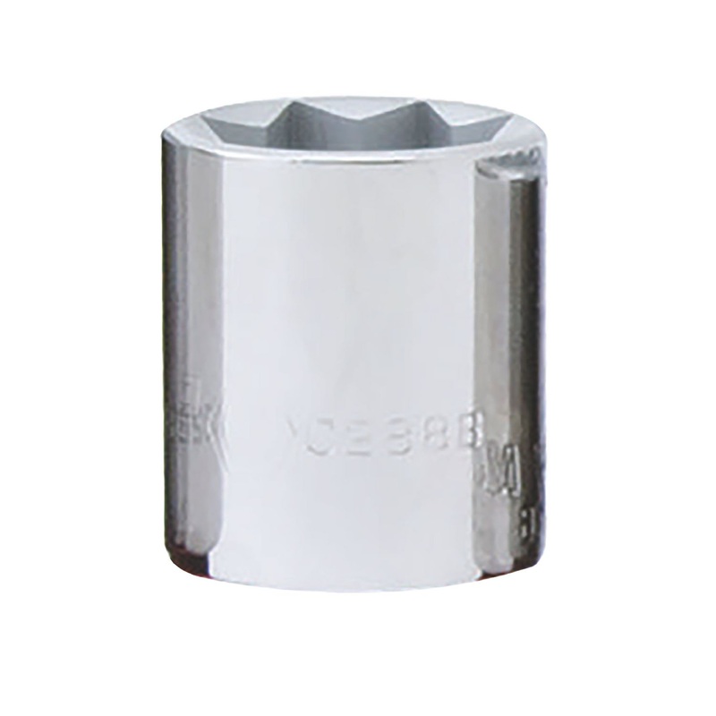 1/2" DRIVE 7/8" SAE 8 POINT CHROME SOCKET