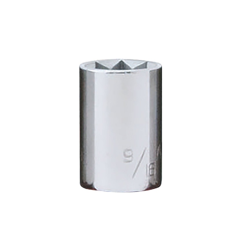 1/2" DRIVE 9/16" SAE 8 POINT CHROME SOCKET