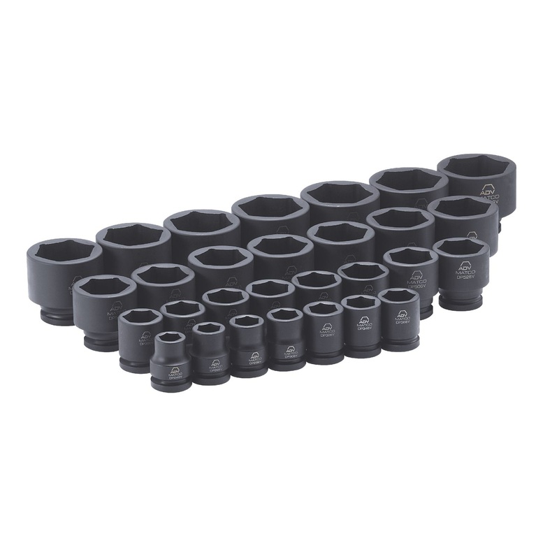29 PIECE 3/4" DRIVE SAE 6 POINT ADV IMPACT SOCKET SET