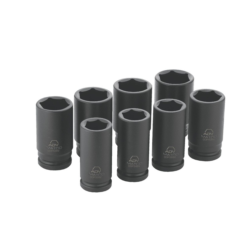 3/4" DRIVE 8 PIECE SAE 6 POINT ADV DEEP IMPACT SOCKET SET