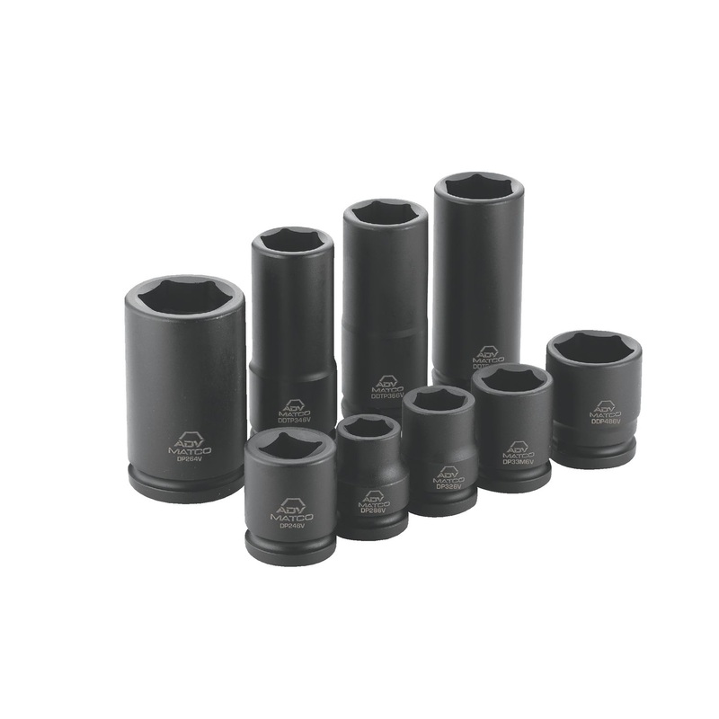 3/4" DRIVE 9 PIECE METRIC/SAE ADV WHEEL SERVICE SOCKET SET