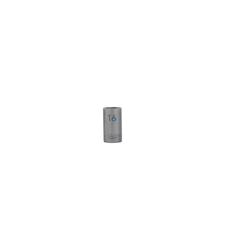 3/8" DRIVE 16MM METRIC 6 POINT MID-LENGTH CHROME SOCKET