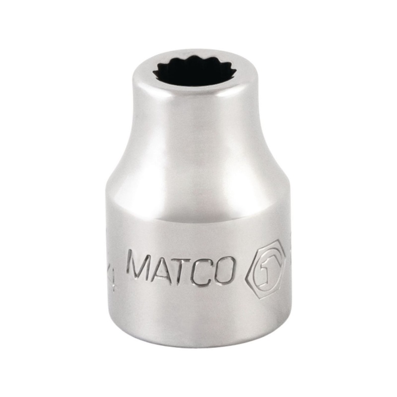 3/8" DRIVE 1/4" SAE 12 POINT CHROME SOCKET
