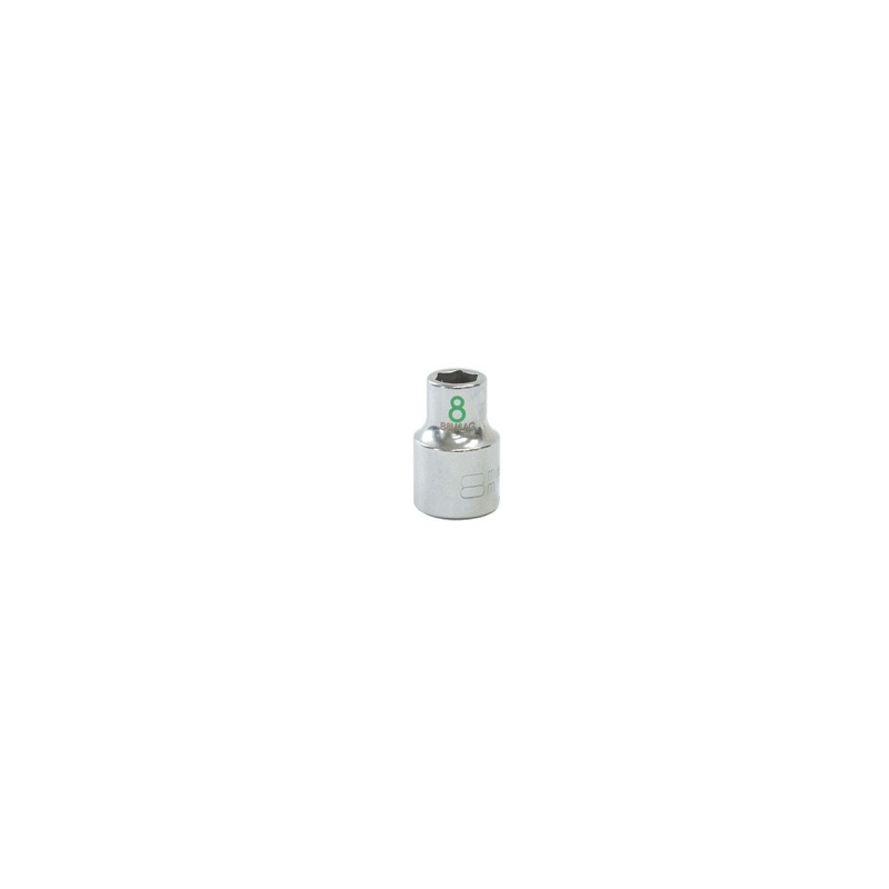 3/8" DRIVE 8MM METRIC 6 POINT CHROME SOCKET - GREEN