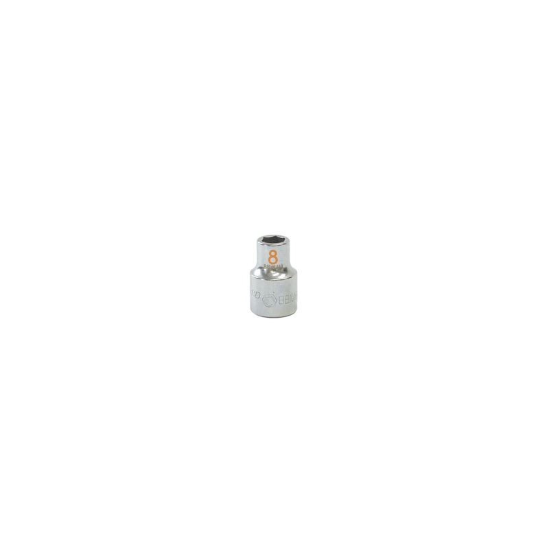 3/8" DRIVE 8MM METRIC 6 POINT CHROME SOCKET - ORANGE