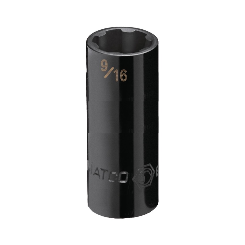 1/4" DRIVE 9/16" SAE 6 POINT DEEP PRO NON-SLIP IMPACT SOCKET