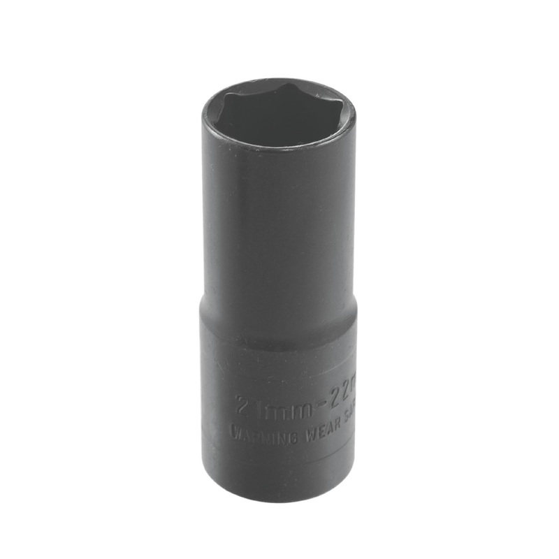 1/2" DRIVE 21-22MM METRIC 6 POINT THIN WALL FLIP IMPACT SOCKET