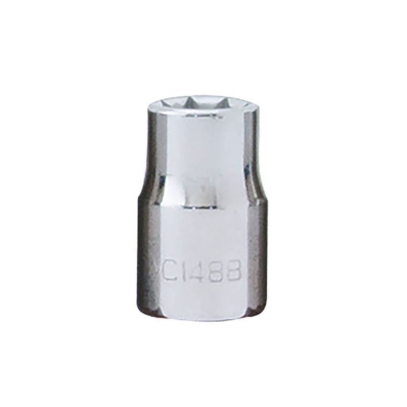 1/2" DRIVE 7/16" SAE 8 POINT CHROME SOCKET