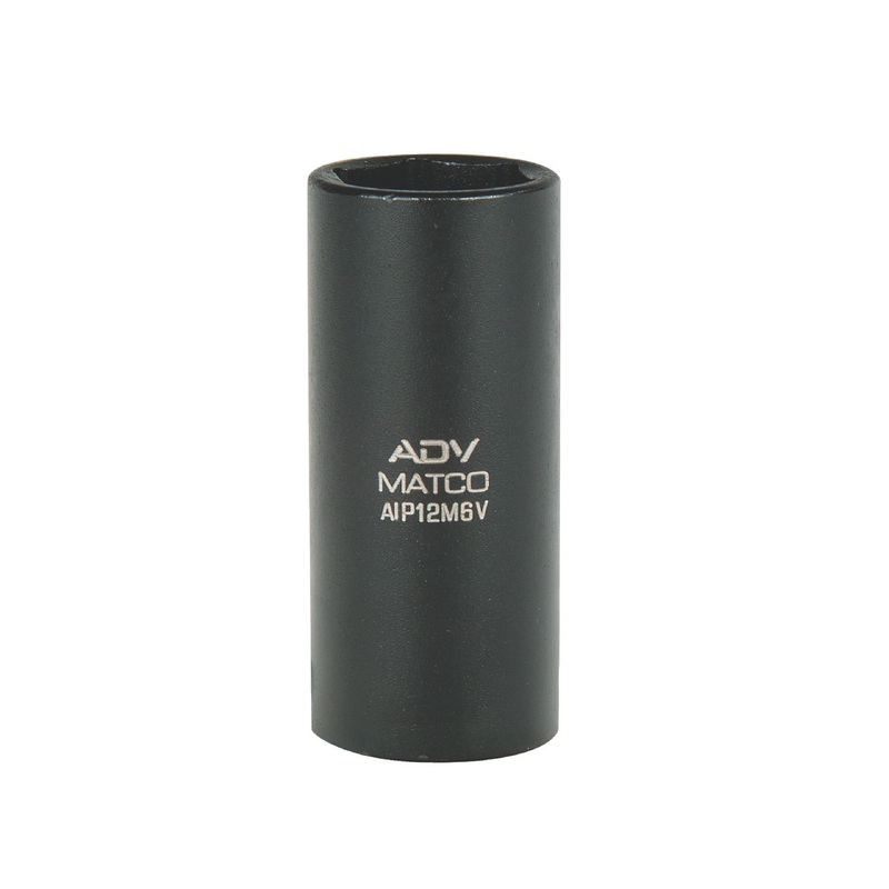 1/4" DRIVE 12MM METRIC 6 POINT MID-LENGTH IMPACT SOCKET