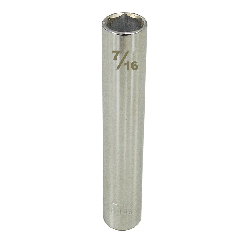 1/4" DRIVE 7/16" SAE 6 POINT EXTRA DEEP SOCKET