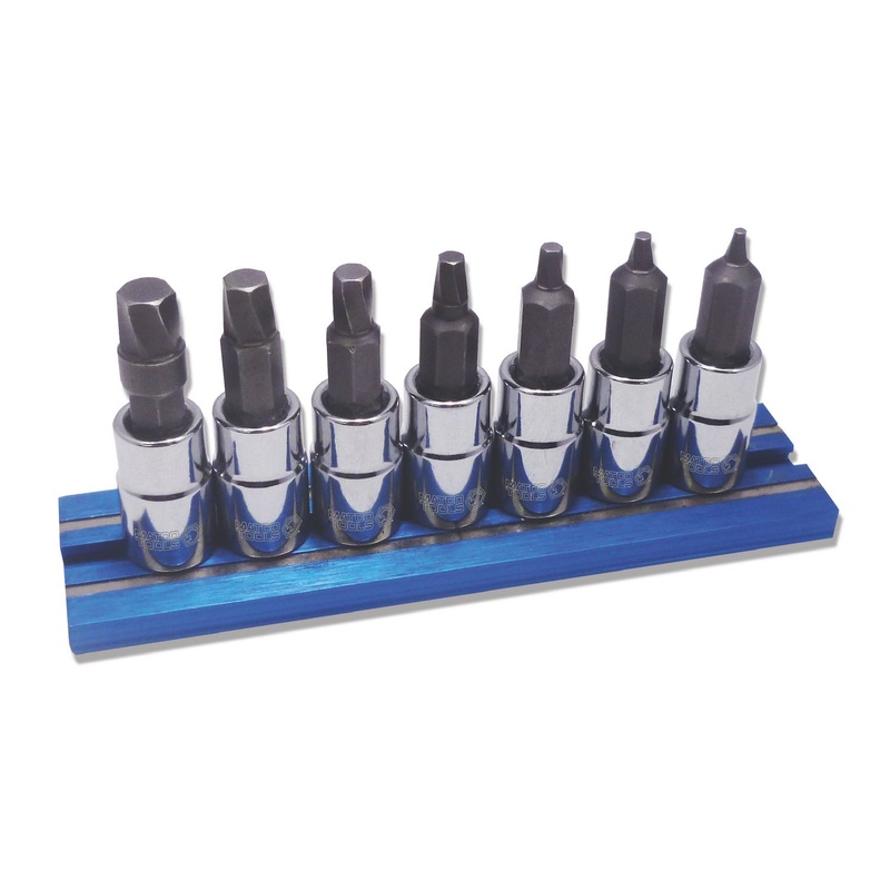 1/4" DRIVE 7 PIECE METRIC TWISTED HEX BIT SOCKET SET