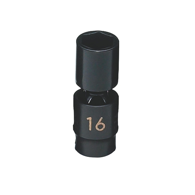 3/8" DRIVE 16MM METRIC 6 POINT MID-LENGTH UNIVERSAL IMPACT SOCKET