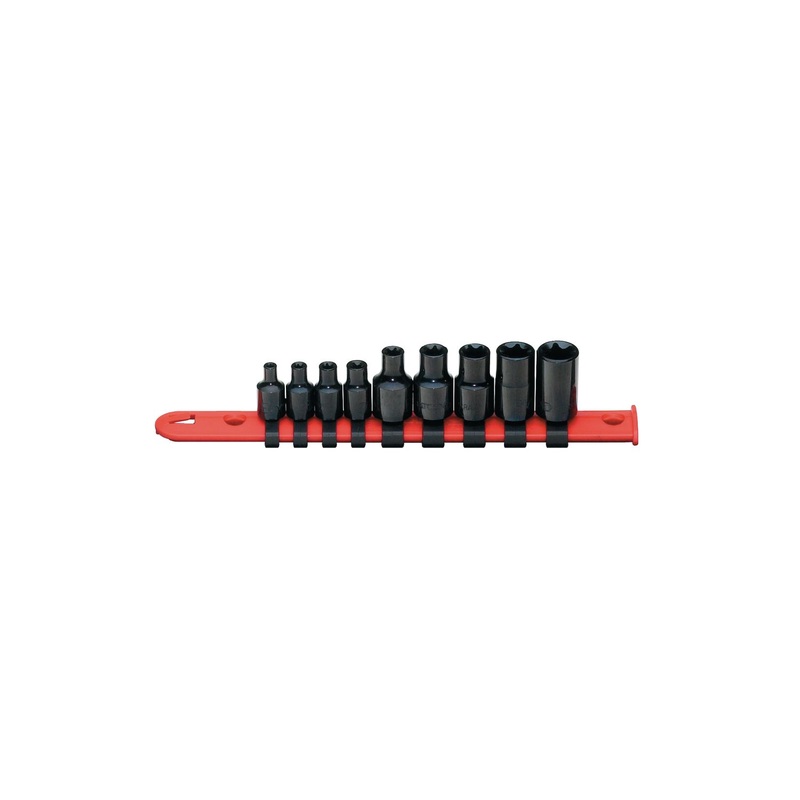 1/4" AND 3/8" DRIVE 9 PIECE RECESSED TORX SOCKET SET