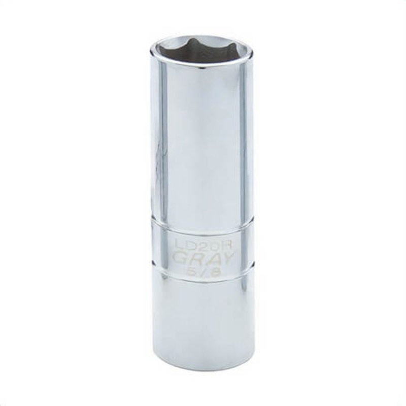Gray Tools LD20R Spark Plug Socket, Imperial, 1/2 in, 5/8 in, 6 Points