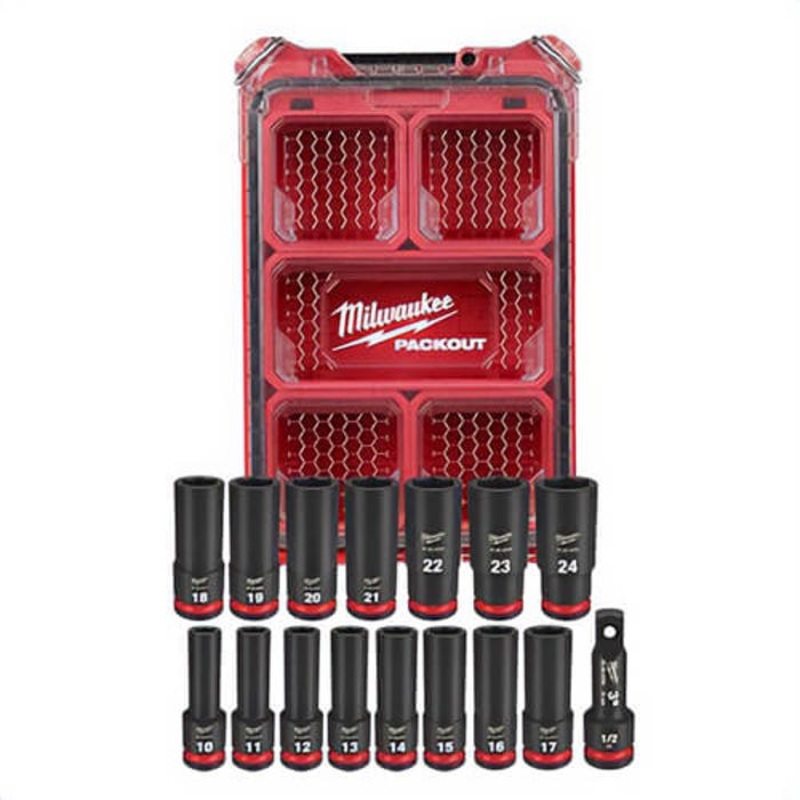 Milwaukee 49-66-6803 49-66 Socket Packout Set, 6 Points, 16 pc