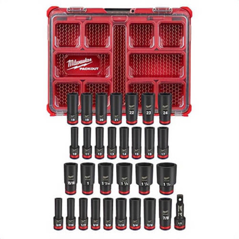 Milwaukee 49-66-6806 49-66 Socket Packout Set, 6 Points, 31 pc