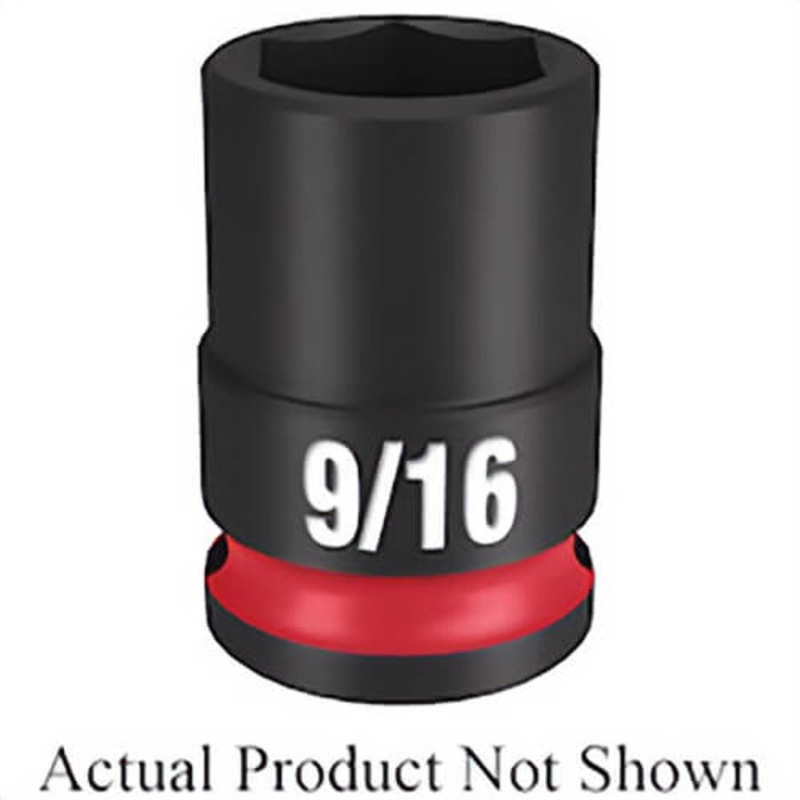 Milwaukee Shockwave Impact Duty 49-66-6110 Socket, 3/8 in Hex Drive, 3/4 in Standard Socket, 6 Points