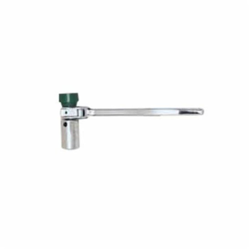 Wright 4482 Single Pawl Scaffold Ratchet, 1/2 in Drive, Pear/Soft Face Hammer Head, 10-1/2 in OAL, Forged Alloy Steel, Polished Chrome, ASME B107.10M
