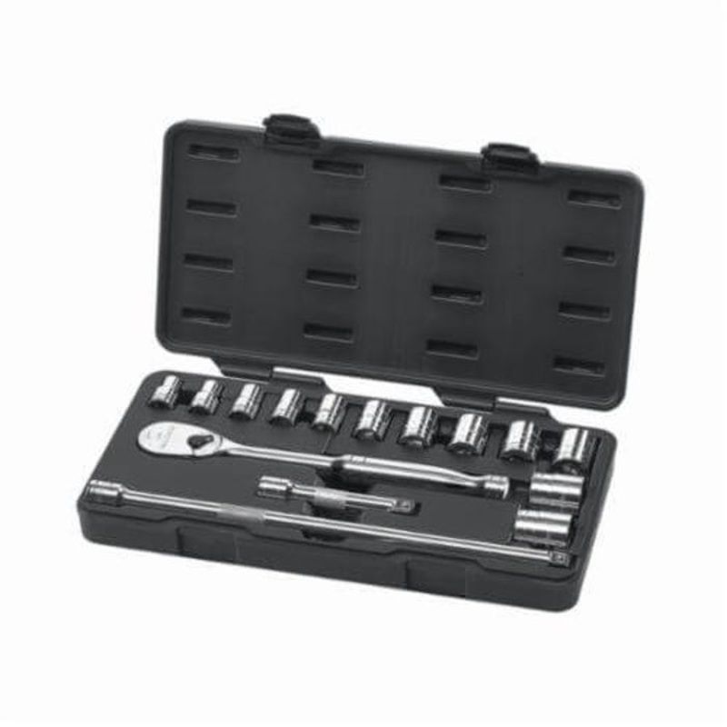 GearWrench 80706 Mechanics Tool Set, Imperial, 6 Points, 1/2 in, 15 pc