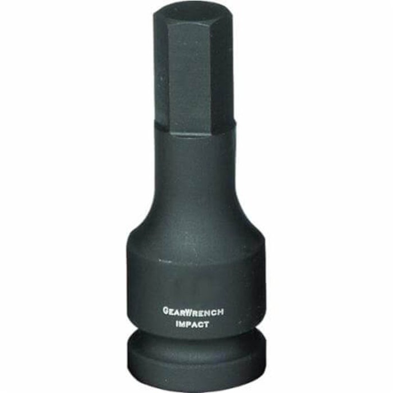 GearWrench 84401 Driver Socket Bit, Standard Length, Impact Rated, Imperial, Hex Drive, 3/8 in Drive, Hex Bit, 3/8 in Bit