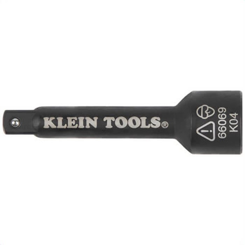 Klein 66069 Flip Quad Socket Adapter, Carbon Steel, 1/2 in to 3/8 in