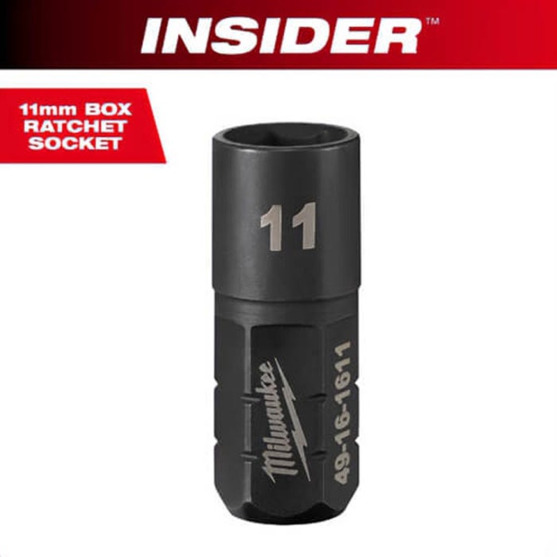 Milwaukee 49-16-1611 Insider Box Ratchet Socket 6-Point, 11 mm