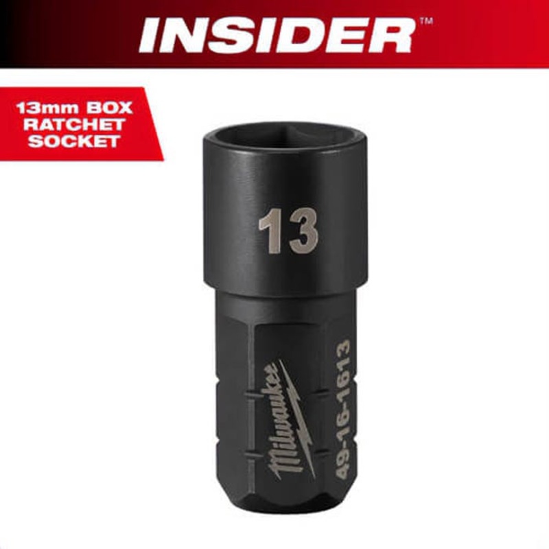Milwaukee 49-16-1613 Insider Box Ratchet Socket 6-Point, 13 mm