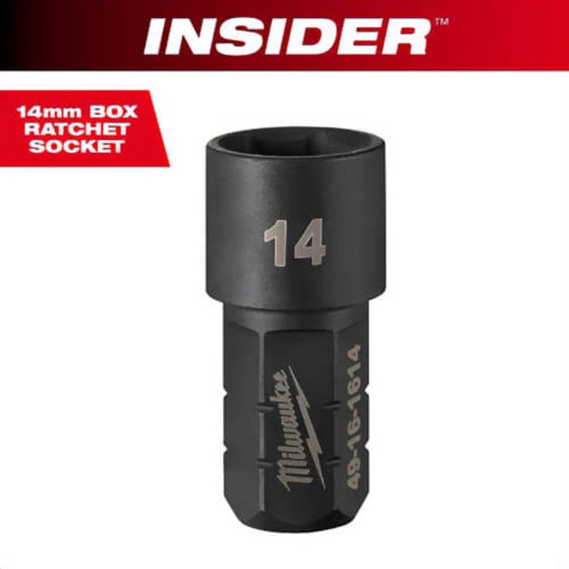 Milwaukee 49-16-1614 Insider Box Ratchet Socket 6-Point, 14 mm