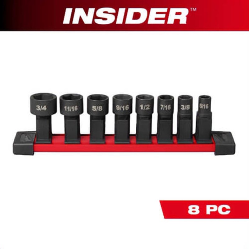 Milwaukee 49-16-1640 Insider Box Ratchet Socket SAE Set, 8 pc