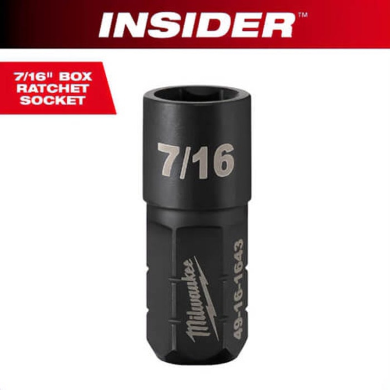 Milwaukee 49-16-1643 Insider Box Ratchet Socket 6-Point, 7/16 in