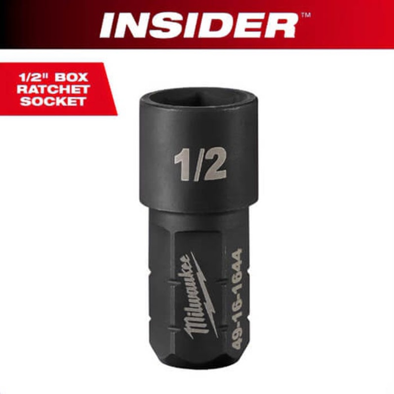 Milwaukee 49-16-1644 Insider Box Ratchet Socket 6-Point, 1/2 in