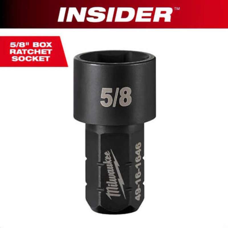 Milwaukee 49-16-1646 Insider Box Ratchet Socket 6-Point, 5/8 in