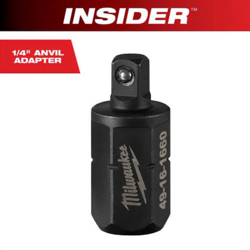 Milwaukee 49-16-1660 Insider Box Ratchet Anvil Adapter, 1/4 in