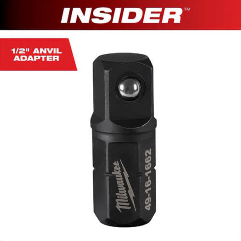 Milwaukee 49-16-1662 Insider Box Ratchet Anvil Adapter, 1/2 in