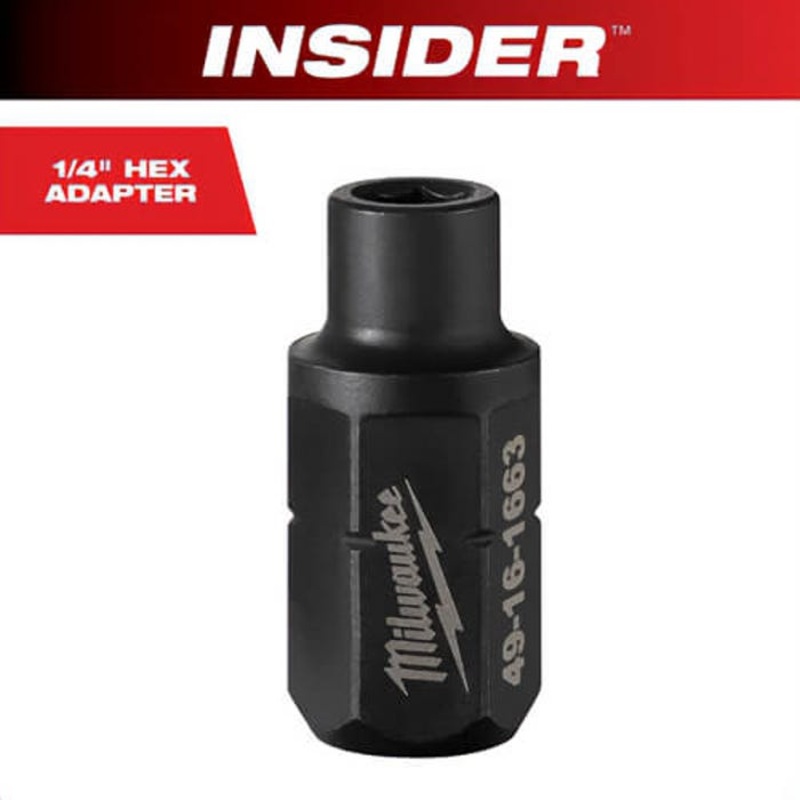 Milwaukee 49-16-1663 Insider Box Ratchet Hex Adapter, 1/4 in