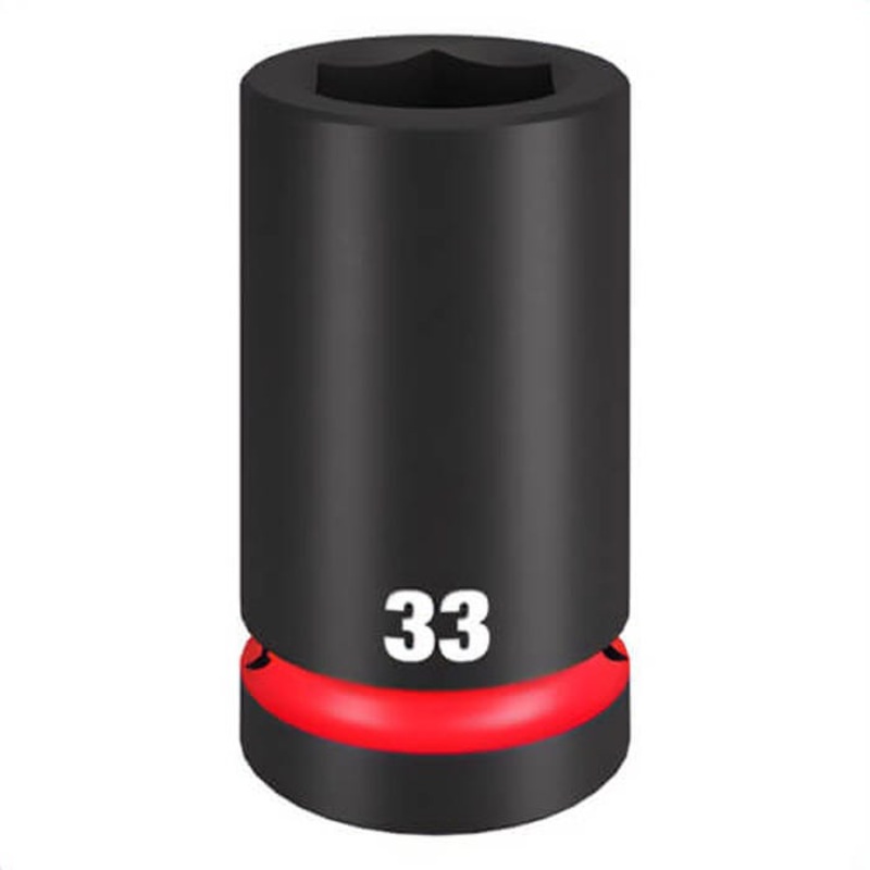 Milwaukee 49-66-6627 ShockWave Impact Duty Deep 6-Point Socket, 1 in Drive, 33 mm